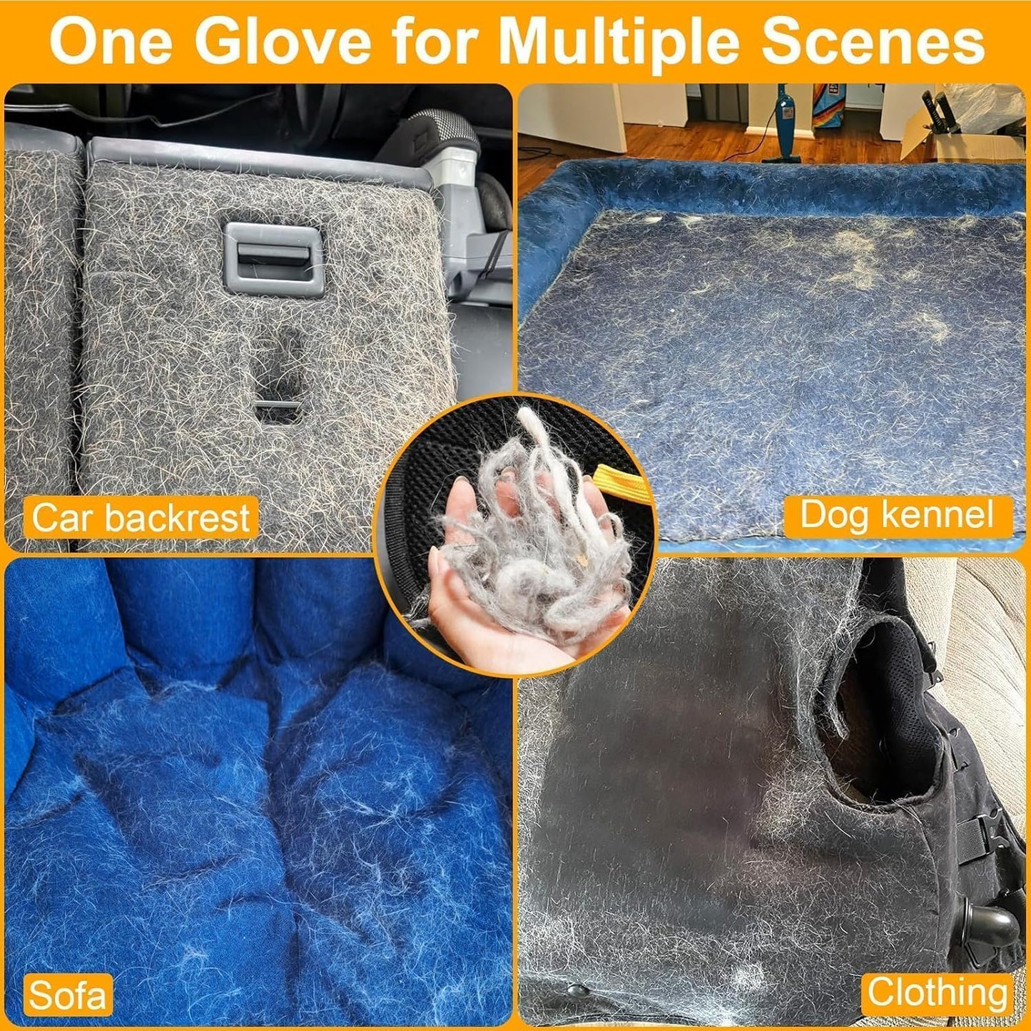 Pet Hair Removal Gloves (Pack of 2)